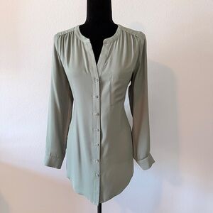 Pleione Sage Green Button Down Shirt